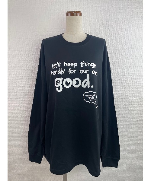 WORLD WIDE LOVE!（ワールドワイドラブ）の「GOOD BIG ロンTEE（Tシャツ/カットソー・レディース・オフホワイト/ブラック/ネイビー・1）」の8枚目の写真