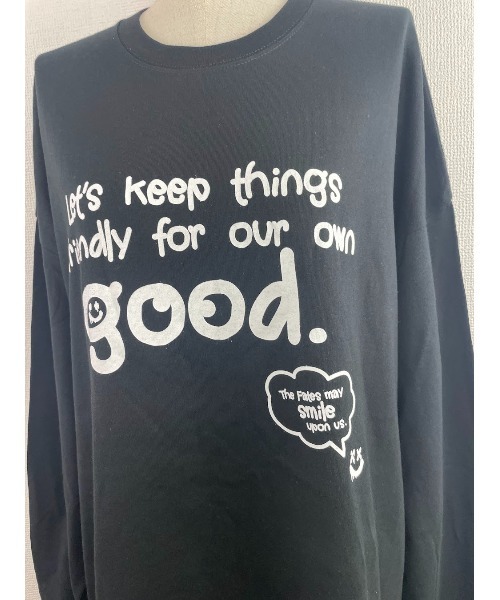 WORLD WIDE LOVE!（ワールドワイドラブ）の「GOOD BIG ロンTEE（Tシャツ/カットソー・レディース・オフホワイト/ブラック/ネイビー・1）」の11枚目の写真