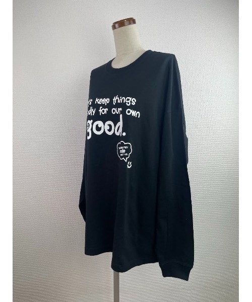 WORLD WIDE LOVE!（ワールドワイドラブ）の「GOOD BIG ロンTEE（Tシャツ/カットソー・レディース・オフホワイト/ブラック/ネイビー・1）」の9枚目の写真