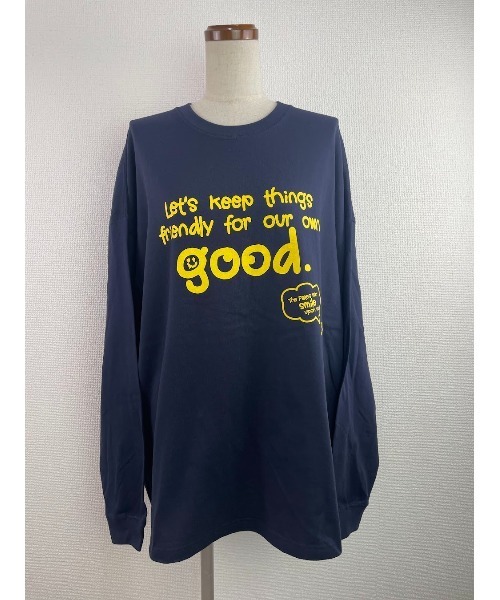 WORLD WIDE LOVE!（ワールドワイドラブ）の「GOOD BIG ロンTEE（Tシャツ/カットソー・レディース・オフホワイト/ブラック/ネイビー・1）」の12枚目の写真