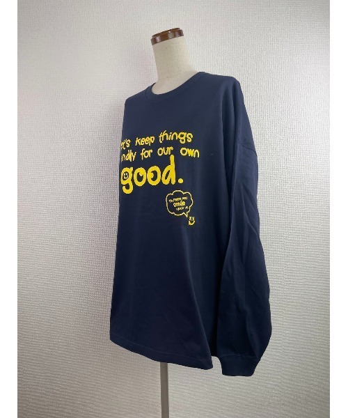 WORLD WIDE LOVE!（ワールドワイドラブ）の「GOOD BIG ロンTEE（Tシャツ/カットソー・レディース・オフホワイト/ブラック/ネイビー・1）」の13枚目の写真