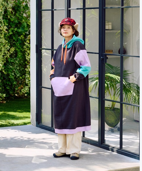 go slow caravan（ゴースローキャラバン）の「裏起毛クレイジー パーカーワンピース W（ワンピース・レディース・その他1/その他2・FREE）」の18枚目の写真