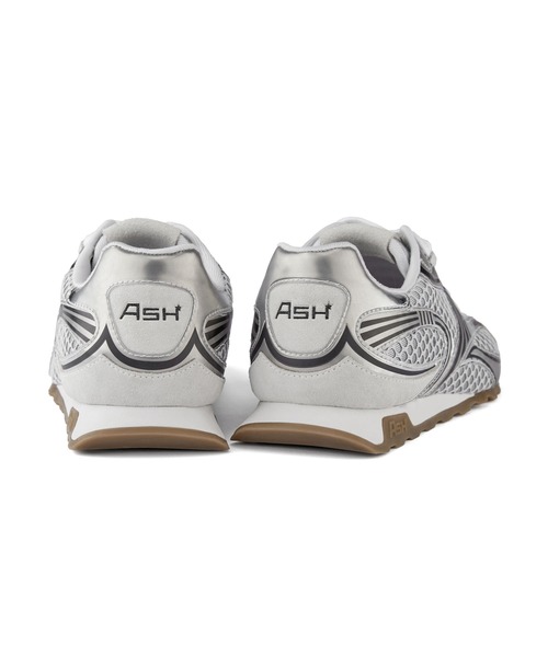 ASH（アッシュ）の「アッシュ【KABUKI MEN】メッシュ軽量メンズスニーカー フラットソール 薄底 3.5cmヒール（スニーカー・メンズ・シルバー・41/40/42）」の5枚目の写真