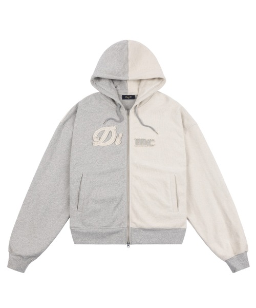 DIME(ダイム)の「Dime/ダイム/Reverse French Terry Zip Hoodie(パーカー・メンズ・グレー/ブラック・M/L/XL)」の1枚目の写真