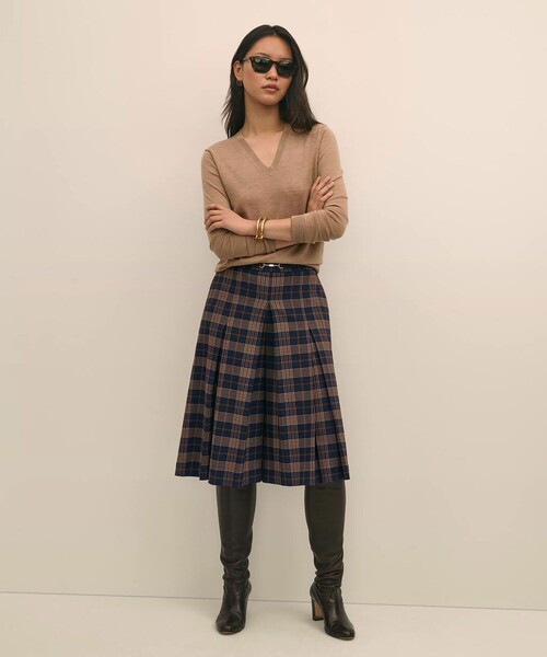 BROOKS BROTHERS(ブルックスブラザーズ)の「ポリエステルブレンド タータンチェック キュロットパンツ(その他パンツ・レディース・ネイビー・0/2/4/6/8)」の3枚目の写真