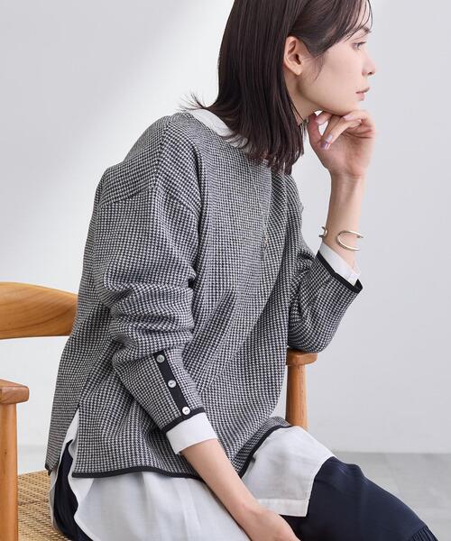 INDIVI（インディヴィ）の「【洗える／SETUP可能】ジャカードボートネックニット（ニット/セーター・レディース・ブラック系4/グレー系3/ブラウン系その他5・05/13/15 /19/38/40）」の15枚目の写真
