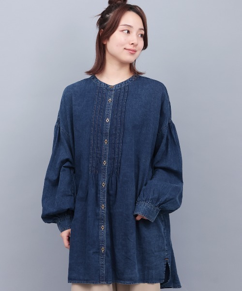 チチカカ（チチカカ）の「インディゴボイルシアーチュニック（チュニック・レディース・ブルー/インディゴブルー・FREE）」の2枚目の写真