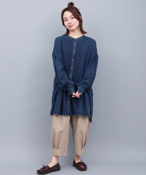 チチカカ（チチカカ）の「インディゴボイルシアーチュニック（チュニック・レディース・ブルー/インディゴブルー・FREE）」の5枚目の写真