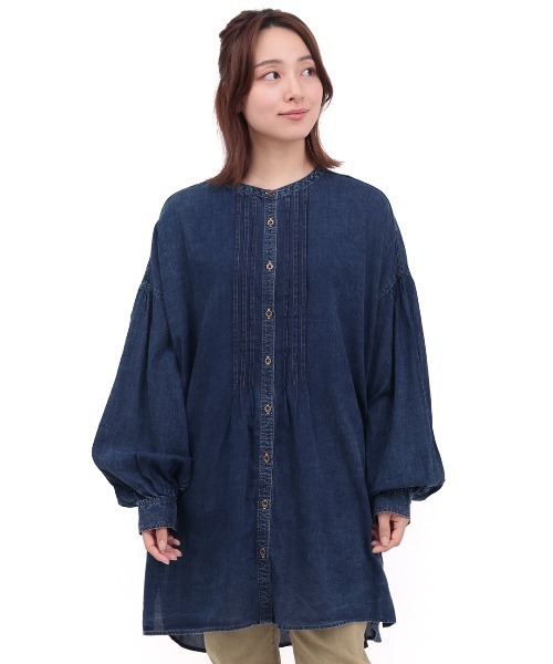 チチカカ（チチカカ）の「インディゴボイルシアーチュニック（チュニック・レディース・ブルー/インディゴブルー・FREE）」の9枚目の写真