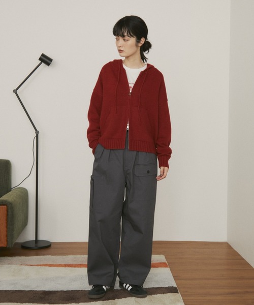 MERLOT（メルロー）の「ジャングルカーゴトラウザー（カーゴパンツ・レディース・チャコールグレー/ブラウン・マルチサイズ）」の13枚目の写真