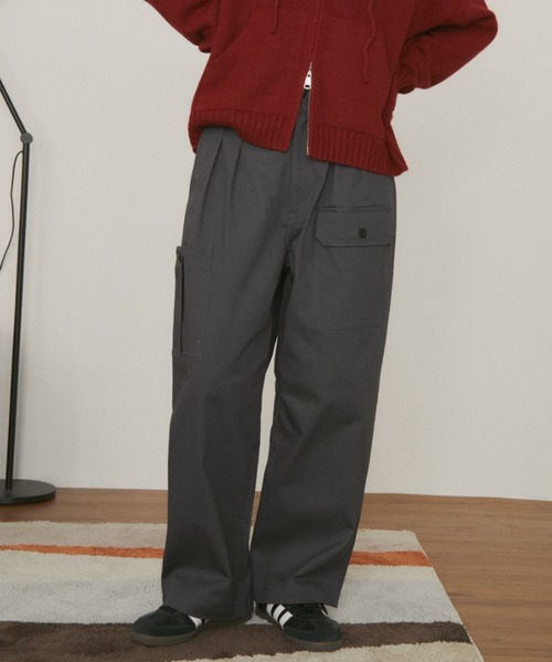 MERLOT（メルロー）の「ジャングルカーゴトラウザー（カーゴパンツ・レディース・チャコールグレー/ブラウン・マルチサイズ）」の12枚目の写真