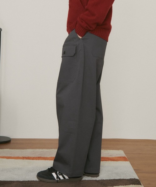 MERLOT（メルロー）の「ジャングルカーゴトラウザー（カーゴパンツ・レディース・チャコールグレー/ブラウン・マルチサイズ）」の11枚目の写真