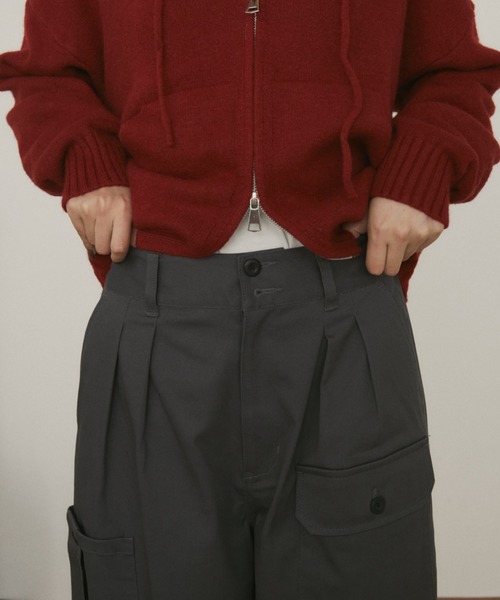 MERLOT（メルロー）の「ジャングルカーゴトラウザー（カーゴパンツ・レディース・チャコールグレー/ブラウン・マルチサイズ）」の20枚目の写真