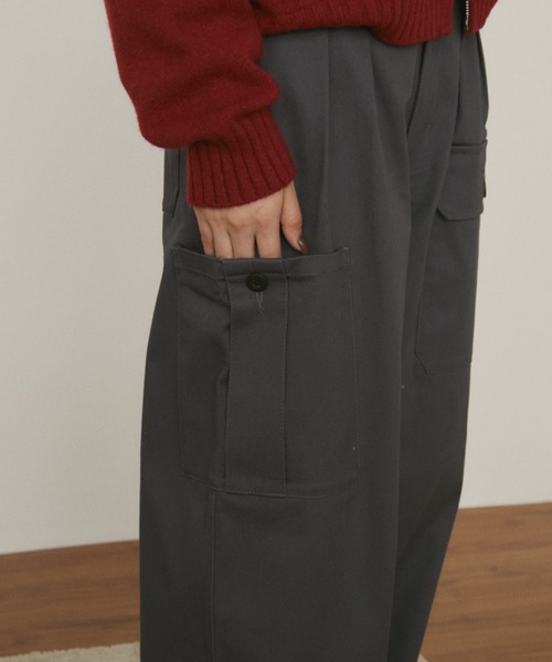 MERLOT（メルロー）の「ジャングルカーゴトラウザー（カーゴパンツ・レディース・チャコールグレー/ブラウン・マルチサイズ）」の19枚目の写真