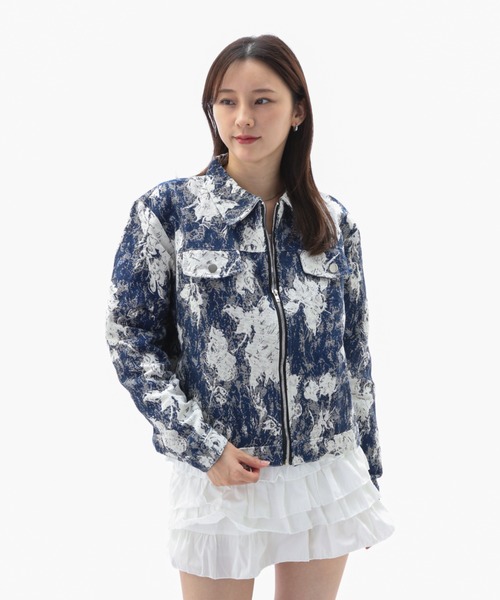 ENLIKE（エンリケ）の「グラフィカルフラワー オーバーサイズジャケット（その他アウター・レディース・マルチ・S/M）」の2枚目の写真