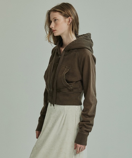 PUBLIC TOKYO(パブリックトウキョウ)の「極 コンパクトジップフーディ(パーカー・レディース・ブラウン・FREE)」の2枚目の写真