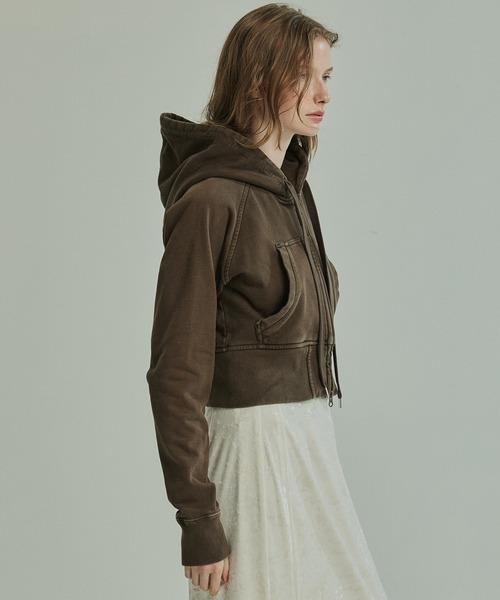 PUBLIC TOKYO(パブリックトウキョウ)の「極 コンパクトジップフーディ(パーカー・レディース・ブラウン・FREE)」の7枚目の写真