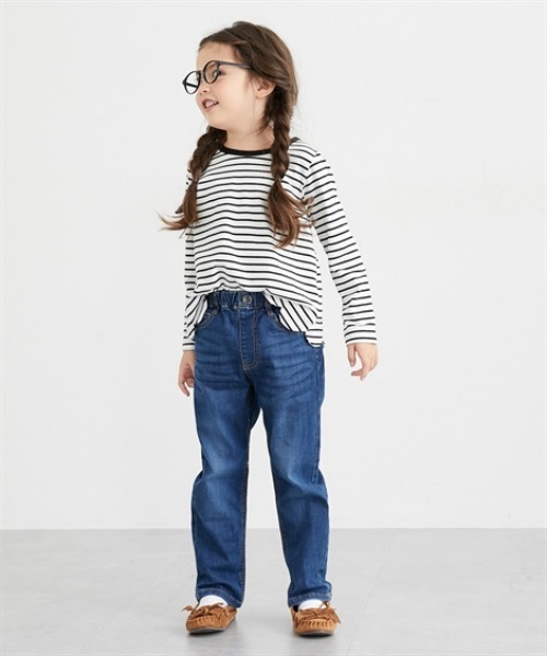 QUNTSTYLE（キュントスタイル）の「のびのびストレッチデニムパンツ（デニムパンツ・キッズ・ブルー/ネイビー・120/130/140/150/160/110/170）」の3枚目の写真