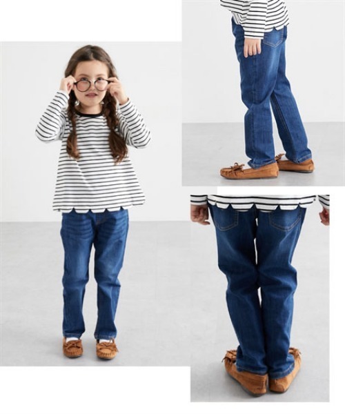 QUNTSTYLE（キュントスタイル）の「のびのびストレッチデニムパンツ（デニムパンツ・キッズ・ブルー/ネイビー・120/130/140/150/160/110/170）」の4枚目の写真