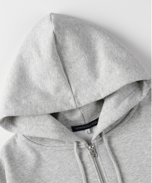 Right-on(ライトオン)の「【HONEYSUCKLE ROSE】ダブルジップパーカー (サスティナブル / 軽量 / 通気性 / レギュラーシルエット / 着回し)(パーカー・レディース・ブラウン/ライトグレー/ブラック・S/L/M)」の5枚目の写真