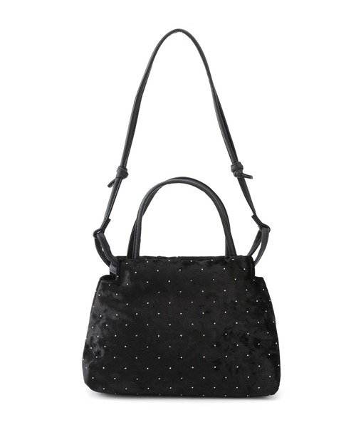 ROPE' PICNIC(ロペピクニック)の「2WAYハンドル シャイニーベロアパースバッグ(ハンドバッグ・レディース・ブラック/シルバー・FREE)」の11枚目の写真