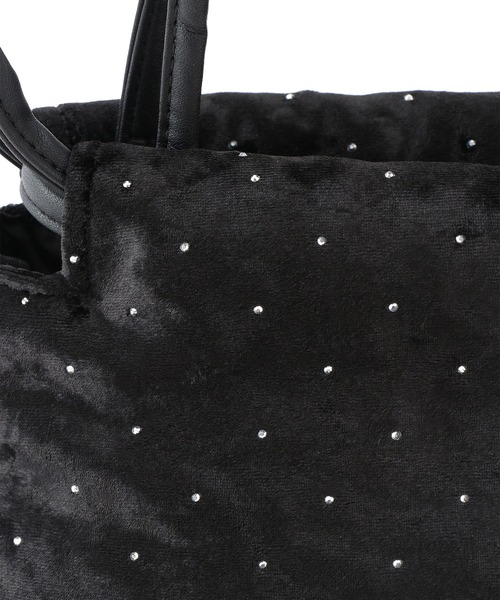 ROPE' PICNIC(ロペピクニック)の「2WAYハンドル シャイニーベロアパースバッグ(ハンドバッグ・レディース・ブラック/シルバー・FREE)」の12枚目の写真