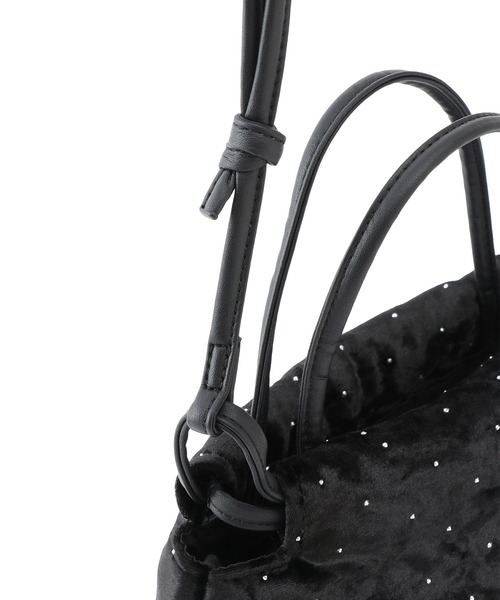 ROPE' PICNIC(ロペピクニック)の「2WAYハンドル シャイニーベロアパースバッグ(ハンドバッグ・レディース・ブラック/シルバー・FREE)」の13枚目の写真