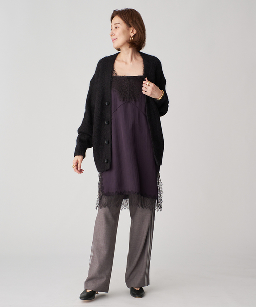 SLOANE（スローン）の「SLOANE スローン 3G天竺アルパカxウール Vネックカーディガン SL10W-980（カーディガン/ボレロ・レディース・ブラック・MEDIUM/X-LARGE）」の15枚目の写真