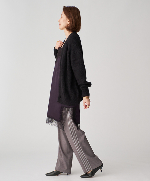 SLOANE（スローン）の「SLOANE スローン 3G天竺アルパカxウール Vネックカーディガン SL10W-980（カーディガン/ボレロ・レディース・ブラック・MEDIUM/X-LARGE）」の16枚目の写真
