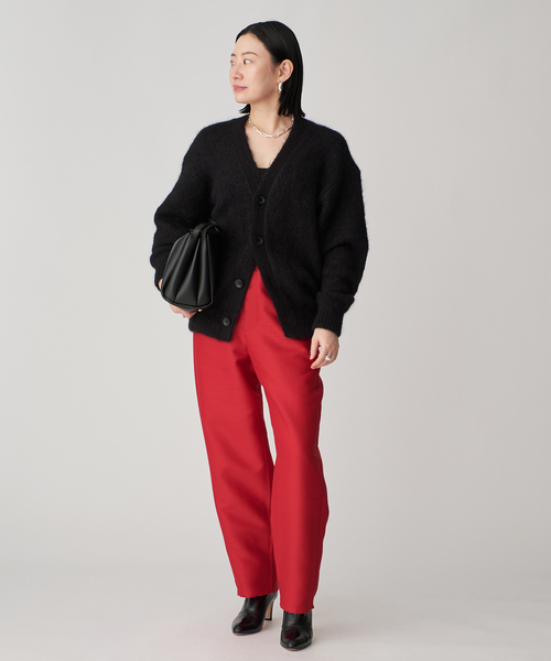 SLOANE（スローン）の「SLOANE スローン 3G天竺アルパカxウール Vネックカーディガン SL10W-980（カーディガン/ボレロ・レディース・ブラック・MEDIUM/X-LARGE）」の18枚目の写真