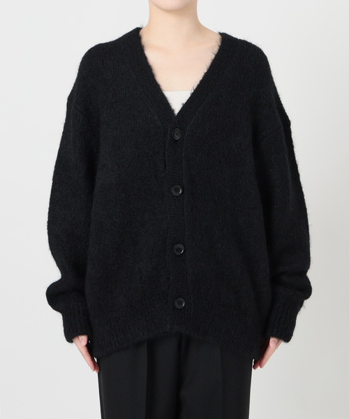 SLOANE（スローン）の「SLOANE スローン 3G天竺アルパカxウール Vネックカーディガン SL10W-980（カーディガン/ボレロ・レディース・ブラック・MEDIUM/X-LARGE）」の20枚目の写真