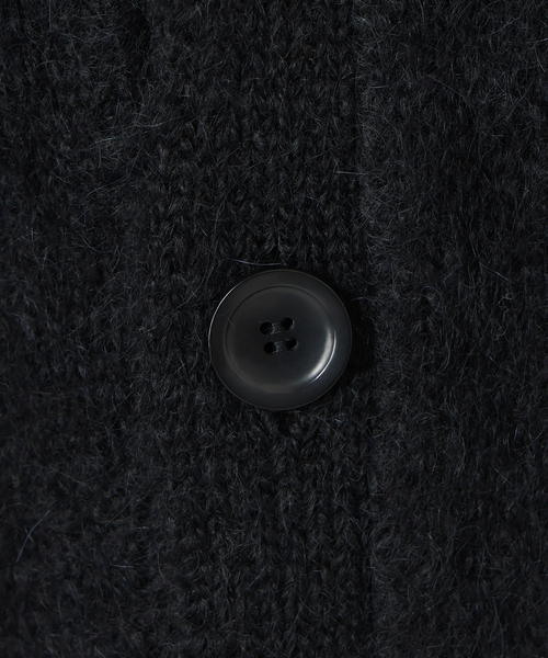 SLOANE（スローン）の「SLOANE スローン 3G天竺アルパカxウール Vネックカーディガン SL10W-980（カーディガン/ボレロ・レディース・ブラック・MEDIUM/X-LARGE）」の6枚目の写真