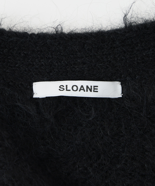 SLOANE（スローン）の「SLOANE スローン 3G天竺アルパカxウール Vネックカーディガン SL10W-980（カーディガン/ボレロ・レディース・ブラック・MEDIUM/X-LARGE）」の7枚目の写真