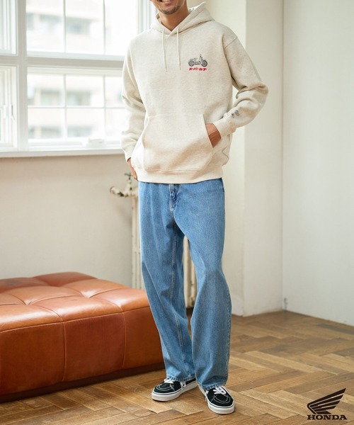 FOUND GOOD(ファウンドグッド)の「【HONDA】コラボパーカー/31098034(パーカー・メンズ・ブラック/ベージュ/ネイビー・M/L/XL)」の6枚目の写真