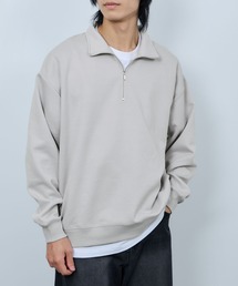 URBAN COLLECTION 膨れジャガード ハーフZIPトレーナー