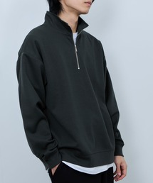 URBAN COLLECTION 膨れジャガード ハーフZIPトレーナー