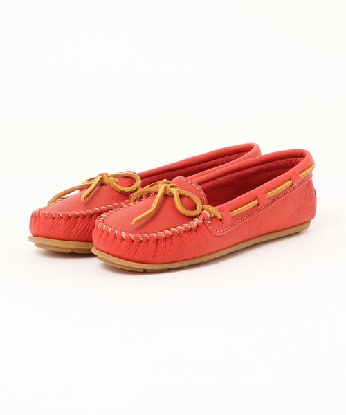 Minnetonka(ミネトンカ)の「【RES】【ミネトンカ MINNETONKA】 モカシン ボート レザー モック BOAT MOC レディース(モカシン/デッキシューズ・レディース・レッド・US5.5/US5)」の1枚目の写真
