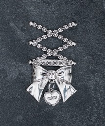 mine by LAFARY（マインバイラファリー）の「レースアップリボンシルバークリップ（バレッタ/ヘアクリップ）」