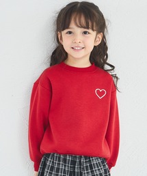 pairmanon（ペアマノン）の「【ぬくふわ】裏起毛 アソート ハート 刺繍 トレーナー（スウェット・キッズ）」