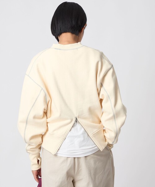 CITEN(シテン)の「<CITEN>カラーステッチボリュームスリーブスウェット(スウェット・レディース・コバルトブルー/オフホワイト・FREE)」の3枚目の写真