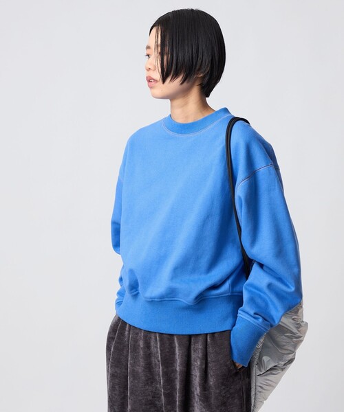 CITEN(シテン)の「<CITEN>カラーステッチボリュームスリーブスウェット(スウェット・レディース・コバルトブルー/オフホワイト・FREE)」の6枚目の写真