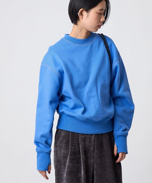 CITEN(シテン)の「<CITEN>カラーステッチボリュームスリーブスウェット(スウェット・レディース・コバルトブルー/オフホワイト・FREE)」の21枚目の写真