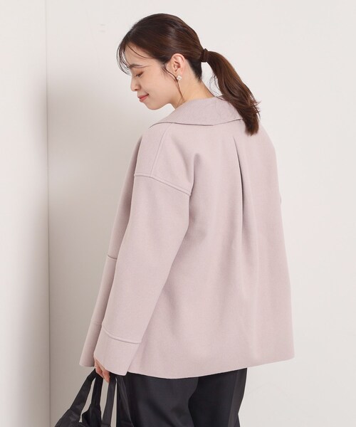 ITS'DEMO（イッツデモ）の「裏リブミディ丈ダブルコート（チェスターコート・レディース・ライトグレー/アイボリー/ブラウン系その他/ライトベージュ・00）」の20枚目の写真