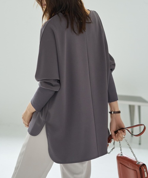 STYLE DELI(スタイルデリ)の「【LUXE】ノーブルジョーゼットプルオーバー(シャツ/ブラウス・レディース・ブラック/グレー/ピンクベージュ/ホワイト・FREE)」の21枚目の写真