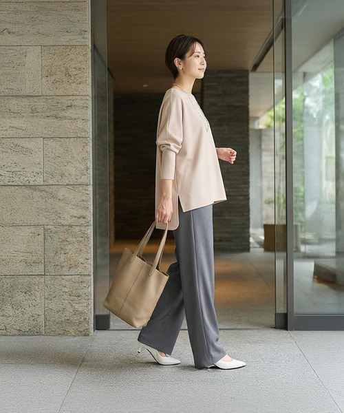 STYLE DELI(スタイルデリ)の「【LUXE】ノーブルジョーゼットプルオーバー(シャツ/ブラウス・レディース・ブラック/グレー/ピンクベージュ/ホワイト・FREE)」の15枚目の写真