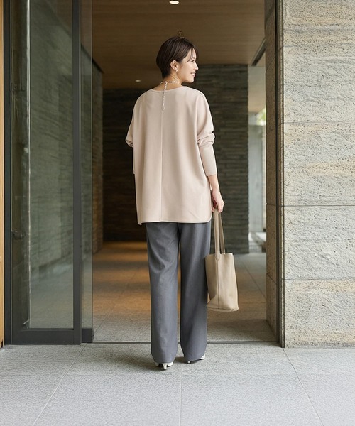 STYLE DELI(スタイルデリ)の「【LUXE】ノーブルジョーゼットプルオーバー(シャツ/ブラウス・レディース・ブラック/グレー/ピンクベージュ/ホワイト・FREE)」の14枚目の写真