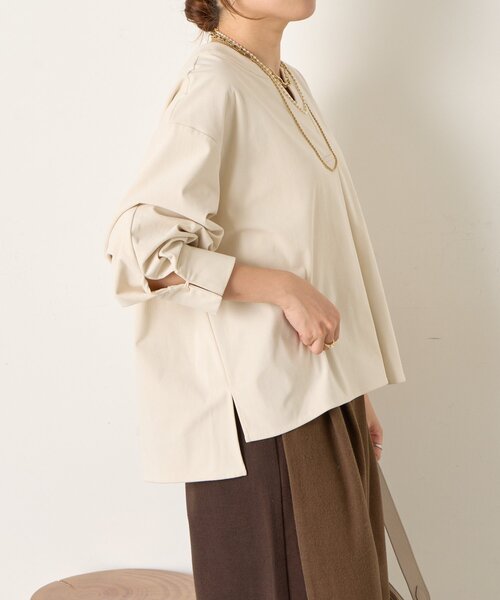 Jena espace merveilleux(ジェナ エスパスメルヴェイユ)の「【伸縮性抜群◎】ストレッチ起毛ネックブラウス(シャツ/ブラウス・レディース・ブラック/ブルー/アイボリー・FREE)」の10枚目の写真