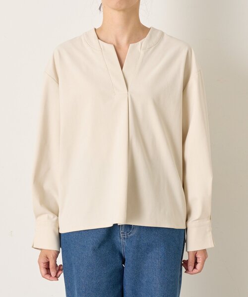 Jena espace merveilleux(ジェナ エスパスメルヴェイユ)の「【伸縮性抜群◎】ストレッチ起毛ネックブラウス(シャツ/ブラウス・レディース・ブラック/ブルー/アイボリー・FREE)」の11枚目の写真