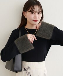 natural couture | 〈canami〉袖口フェザーリブニットプルオーバー(ニット/セーター)