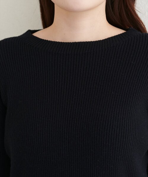 natural couture(ナチュラルクチュール)の「〈canami〉袖口フェザーリブニットプルオーバー(ニット/セーター・レディース・モカ/ピンク/アイボリー/ブラック・FREE)」の22枚目の写真